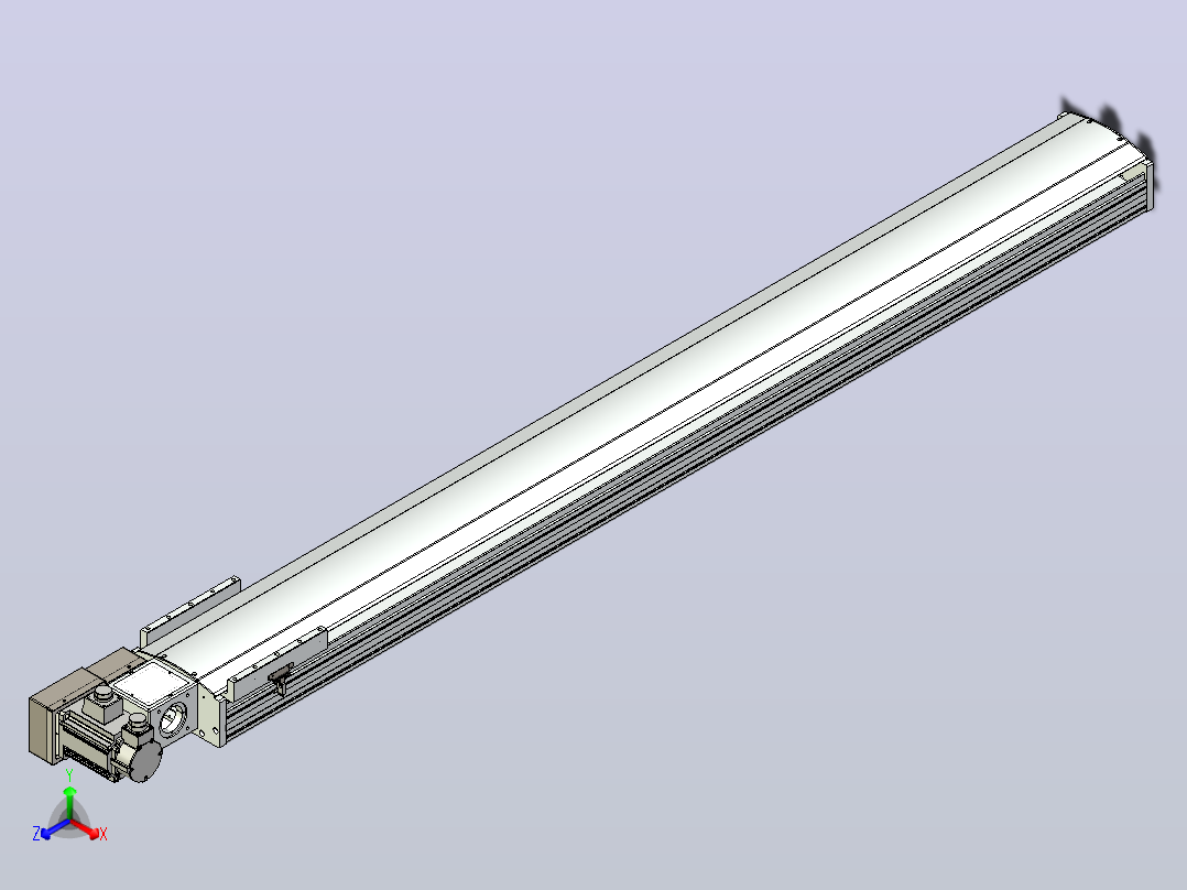 皮带直线轴半封闭可选导轨TPA-HNB-220D-176-L1900-ML-C-P1K-N3正等轴测图
