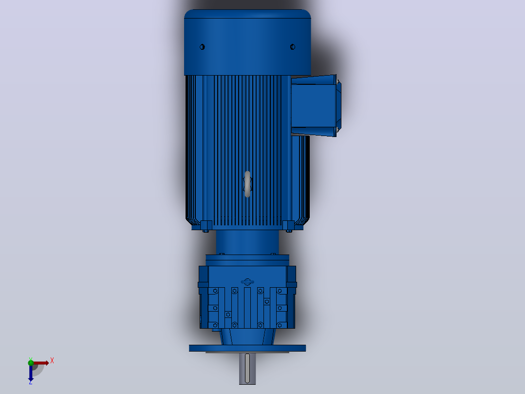 RF87法兰轴伸式安装斜齿轮减速机RF87-YVB15-4P-160L-M1-0°-Φ350俯视图