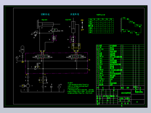 钢筋切断机液压系统（CAD+说明书）