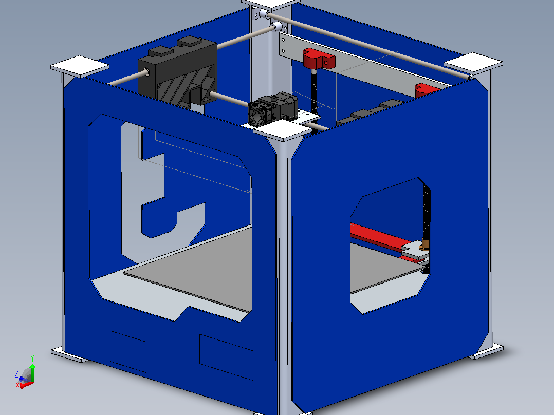 3d打印机模型主视图