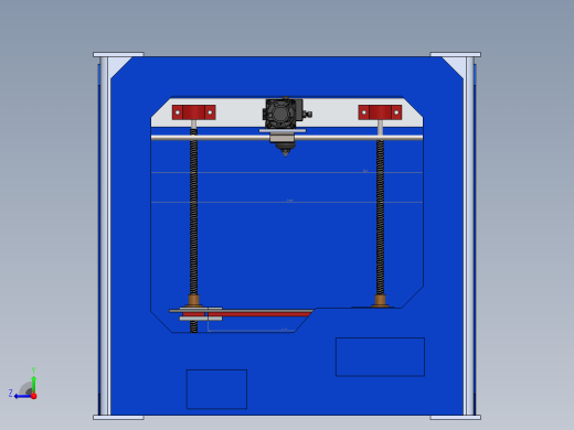 3d打印机模型右视缩略图