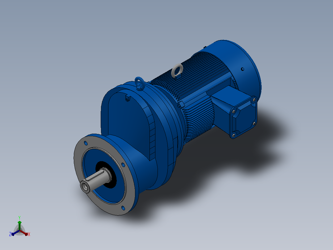 RXF87法兰轴伸式安装斜齿轮减速机RX87-Y3-4P-100-M1-0°-Φ250主视图