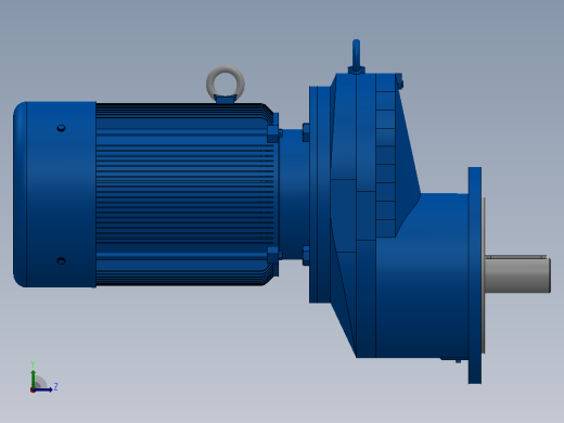 RXF87法兰轴伸式安装斜齿轮减速机RX87-Y3-4P-100-M1-0°-Φ250左视缩略图