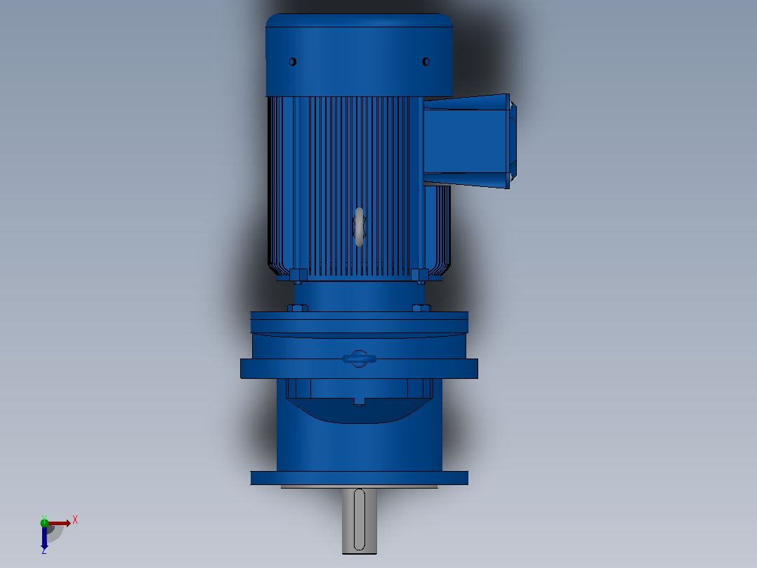 RXF87法兰轴伸式安装斜齿轮减速机RX87-Y3-4P-100-M1-0°-Φ250俯视图