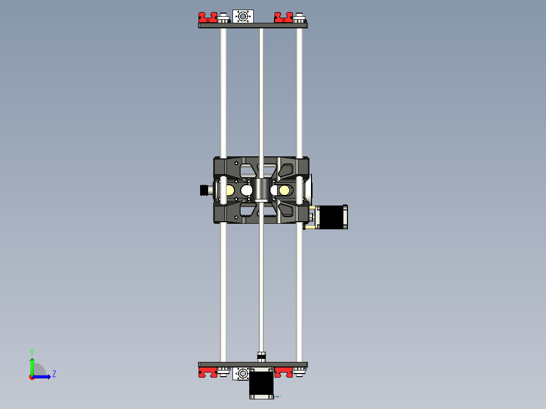 主轴置实验结构左视图