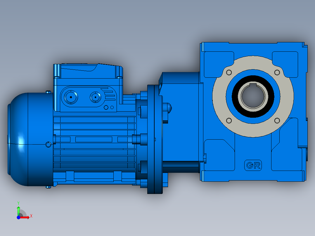电机齿轮减速传动装置（AsmPrt前视图