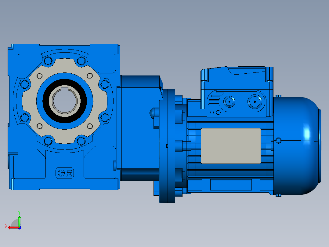 电机齿轮减速传动装置（AsmPrt后视图