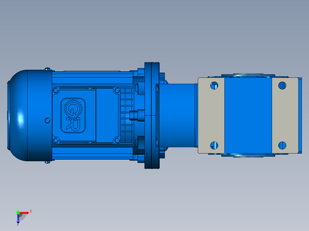 电机齿轮减速传动装置（AsmPrt俯视图