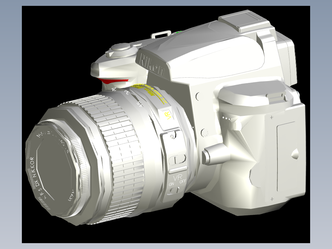 AUTOCAD 尼康D5000单反相机模型