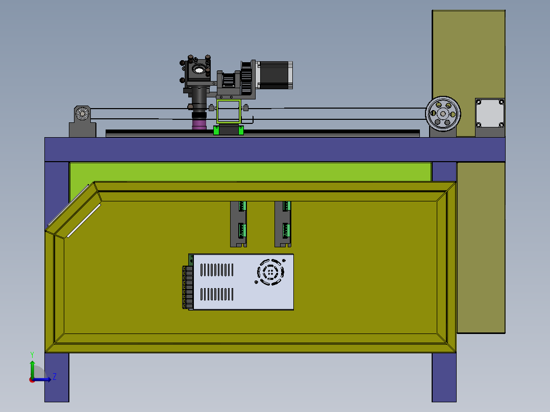 H619 激光切割机左视图
