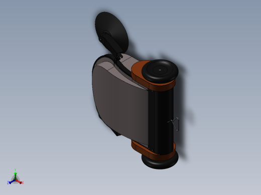 手推式扫地车正等轴测缩略图