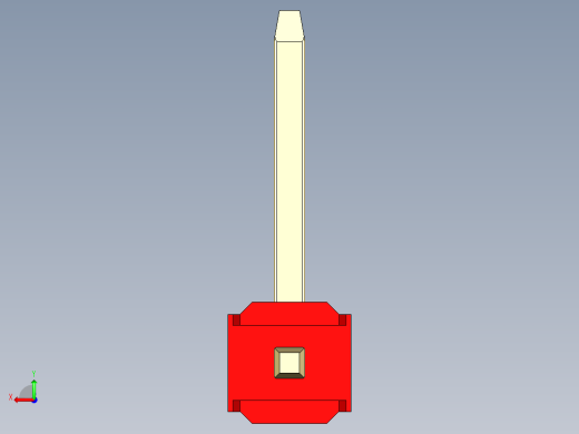 彩色公排针 100mil 2.54mm 系列-DS1022_red_01p_100mil_TypeU_rev1.0后视缩略图