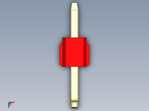 彩色公排针 100mil 2.54mm 系列-DS1022_red_01p_100mil_TypeU_rev1.0俯视缩略图