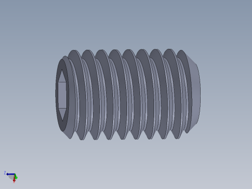 UNC 平头紧定螺钉-UNC SET SCREW 0.500 x0.750.SLDPRT