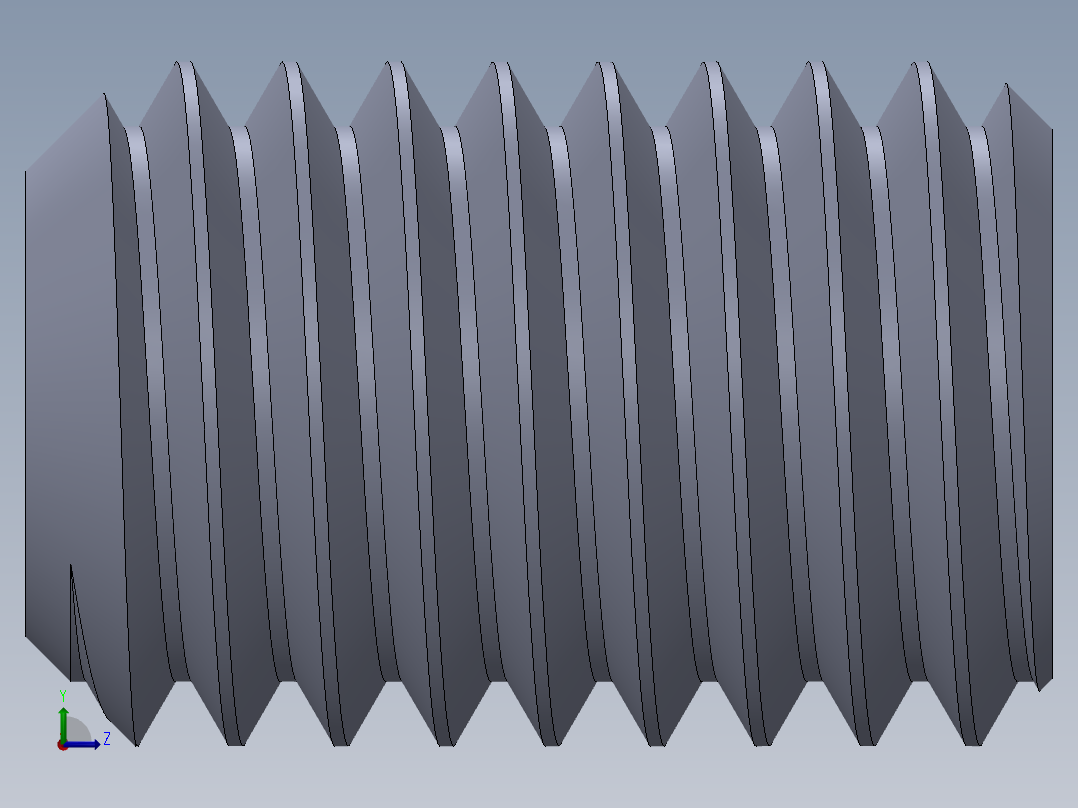 UNC 平头紧定螺钉-UNC SET SCREW 0.500 x0.750.SLDPRT左视图