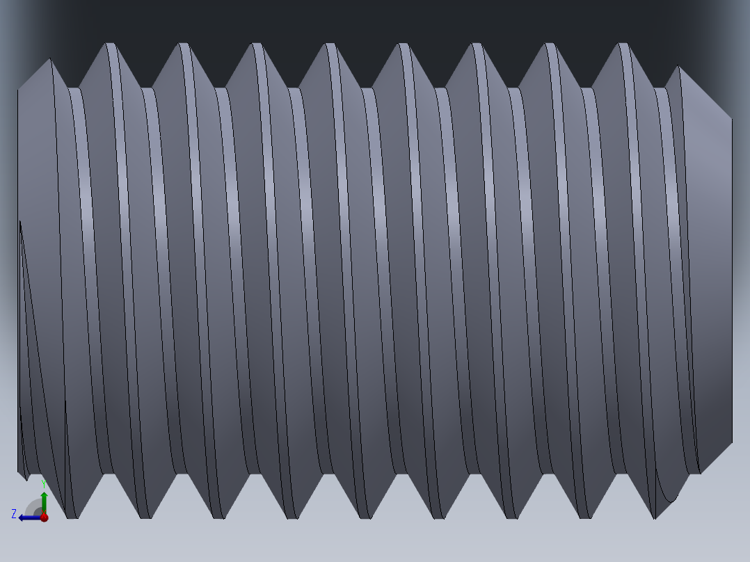 UNC 平头紧定螺钉-UNC SET SCREW 0.500 x0.750.SLDPRT右视图