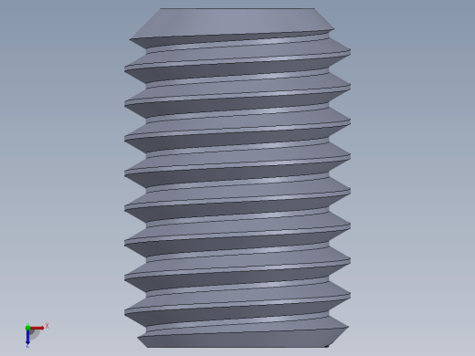 UNC 平头紧定螺钉-UNC SET SCREW 0.500 x0.750.SLDPRT俯视缩略图