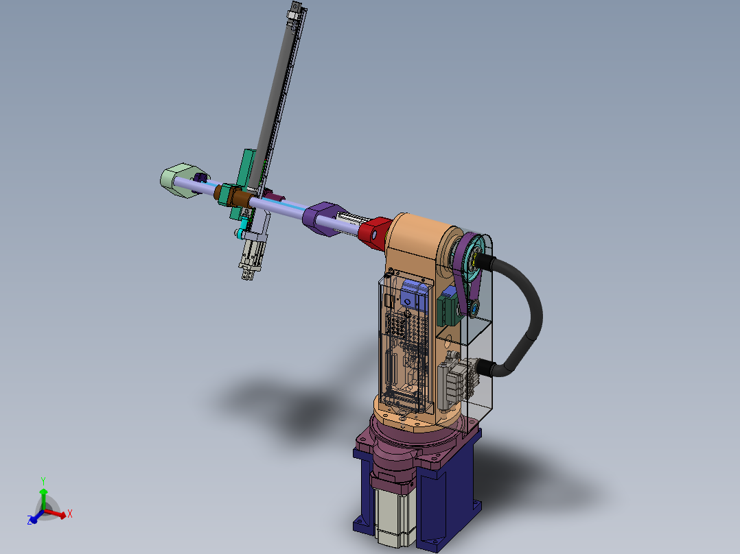 四轴圆柱坐标机械手机械手