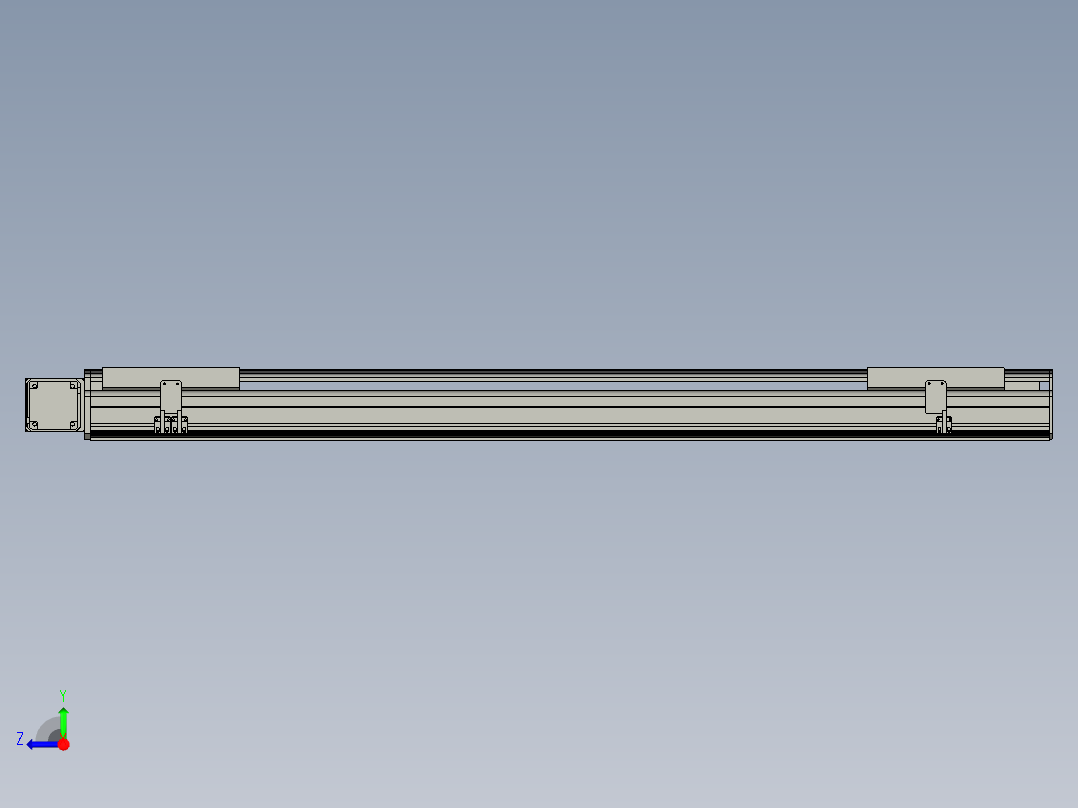 直线模组LHB21-L40-S1250-L(B)设计图纸右视图