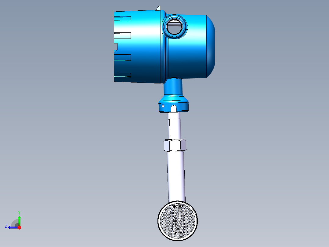 FT4A热式气体质量NPT流量计右视图
