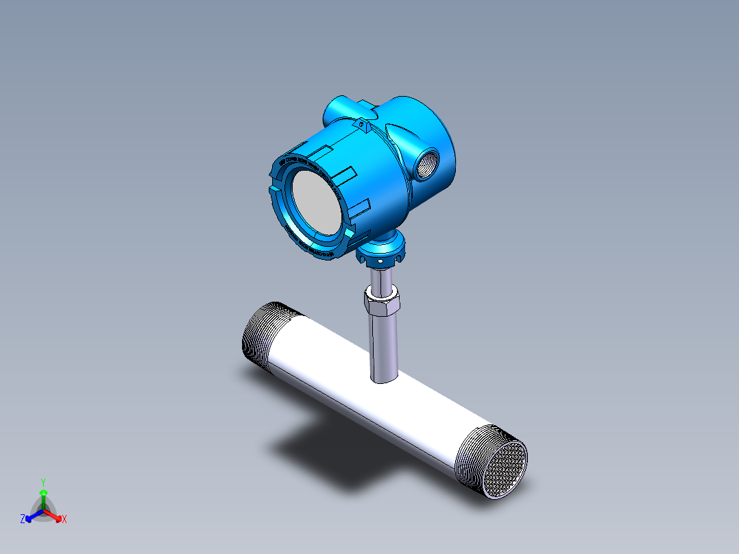 FT4A热式气体质量NPT流量计正等轴测图