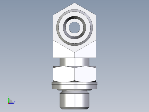 卡套式工业通用硬管接头EO_Adjustable_locknut_branch_tee_TEE08SROMDCF左视缩略图