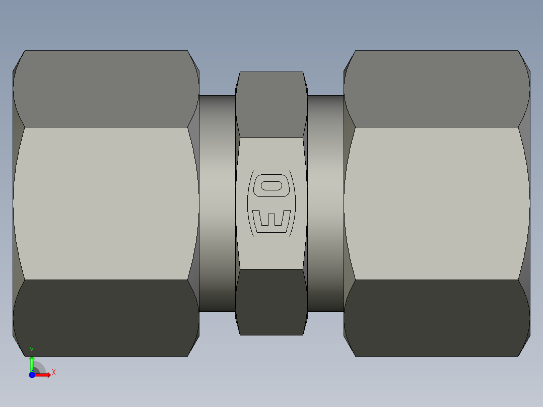 卡套式工业通用硬管接头EO Union G12LCF前视图