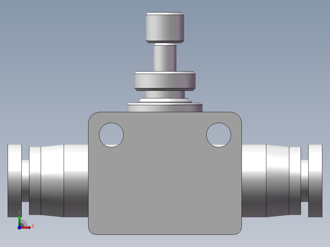 管道型节流阀PSA4(4厘)前视图