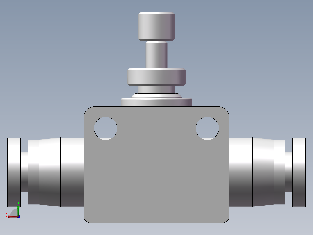 管道型节流阀PSA4(4厘)后视图