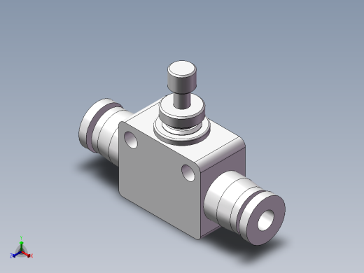 管道型节流阀PSA4(4厘)正等轴测缩略图