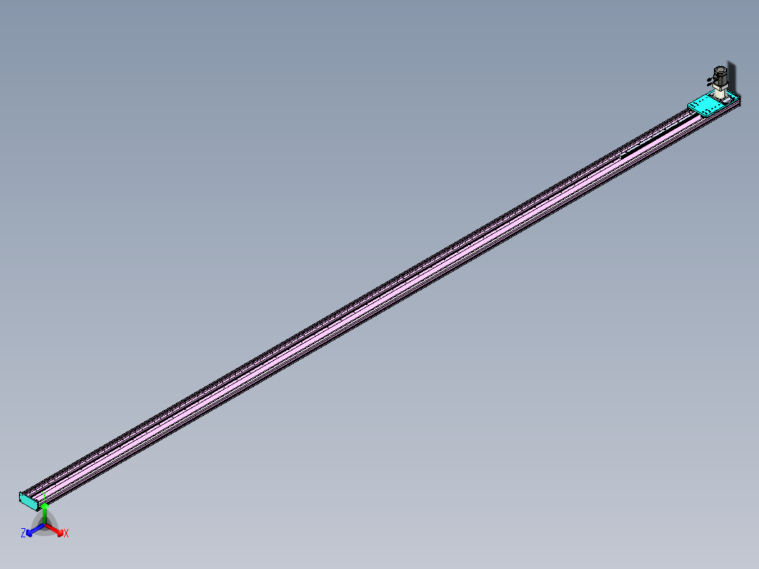 东锦齿条传动DH175G-L167-6400-BU-减速机+750W.STEP主视图