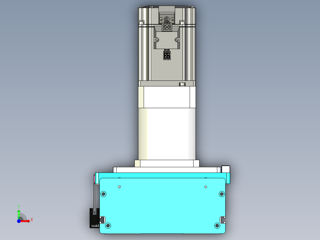 东锦齿条传动DH175G-L167-6400-BU-减速机+750W.STEP前视图