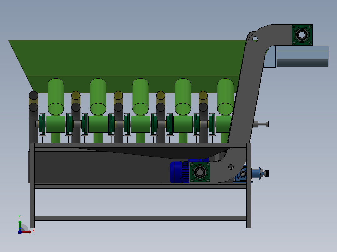 烘干设备模型前视图