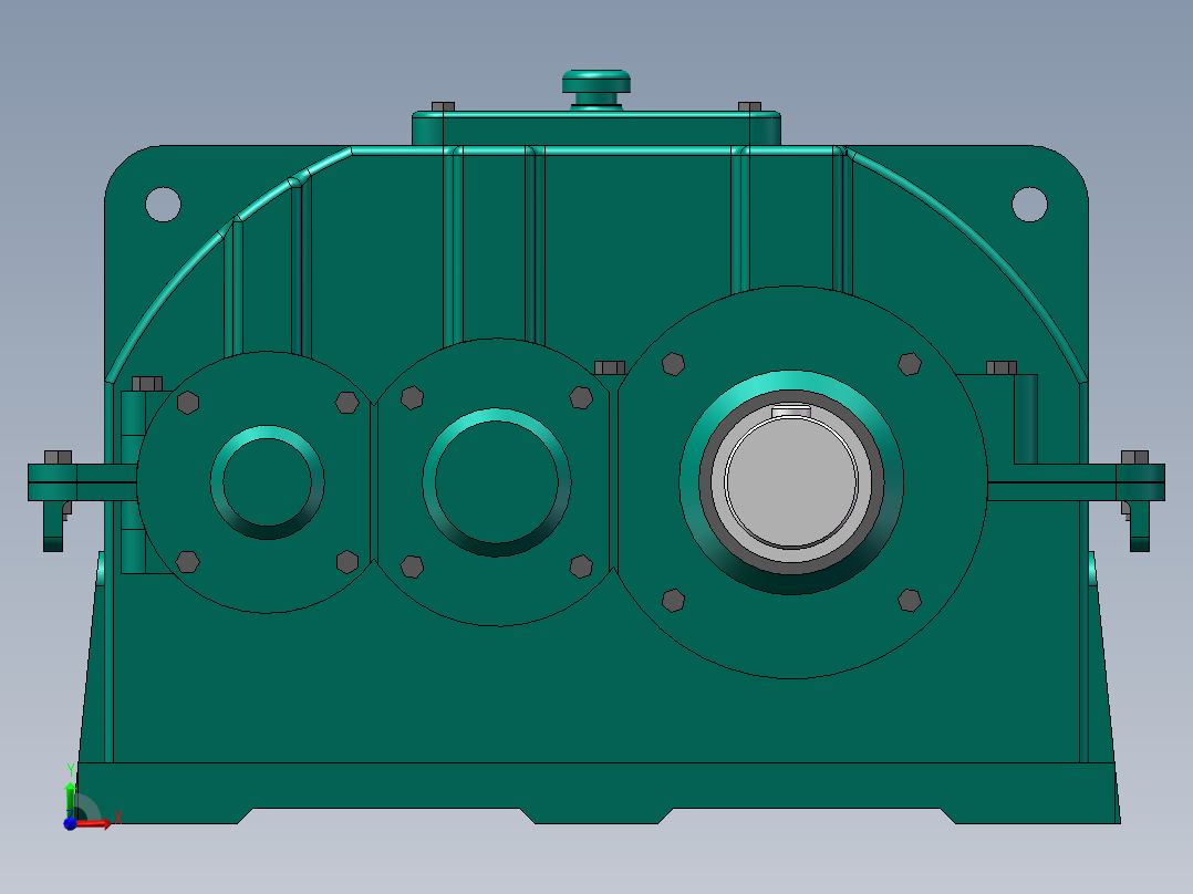 ZLY型硬齿面圆柱齿轮减速器125前视图
