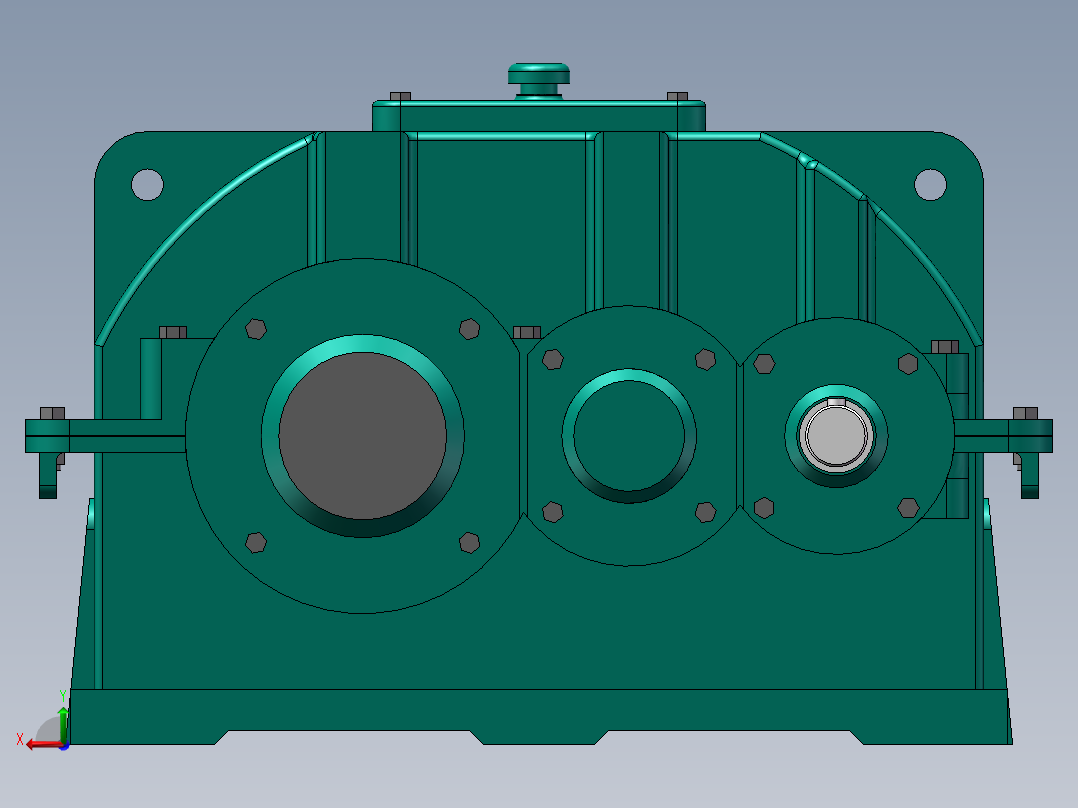 ZLY型硬齿面圆柱齿轮减速器125后视图