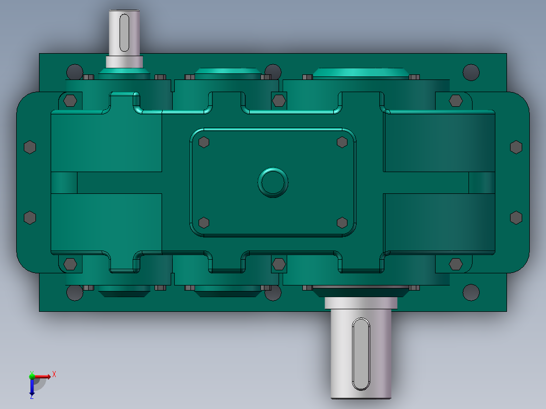ZLY型硬齿面圆柱齿轮减速器125俯视图