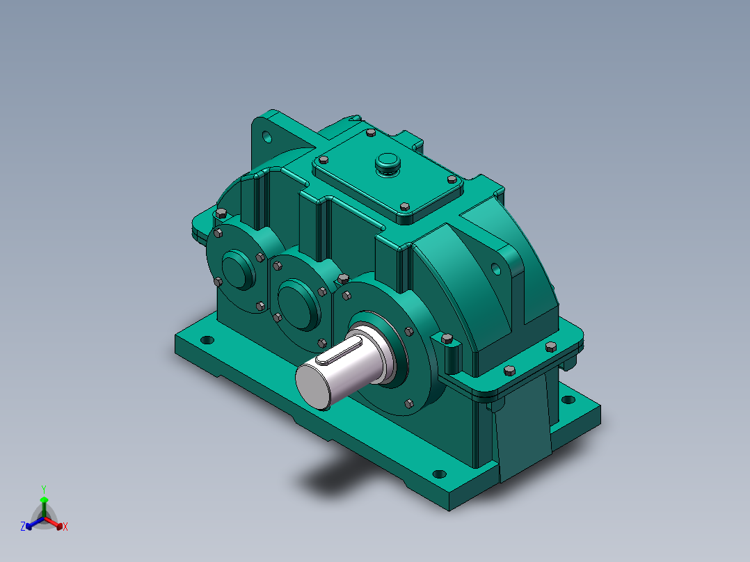 ZLY型硬齿面圆柱齿轮减速器125正等轴测图