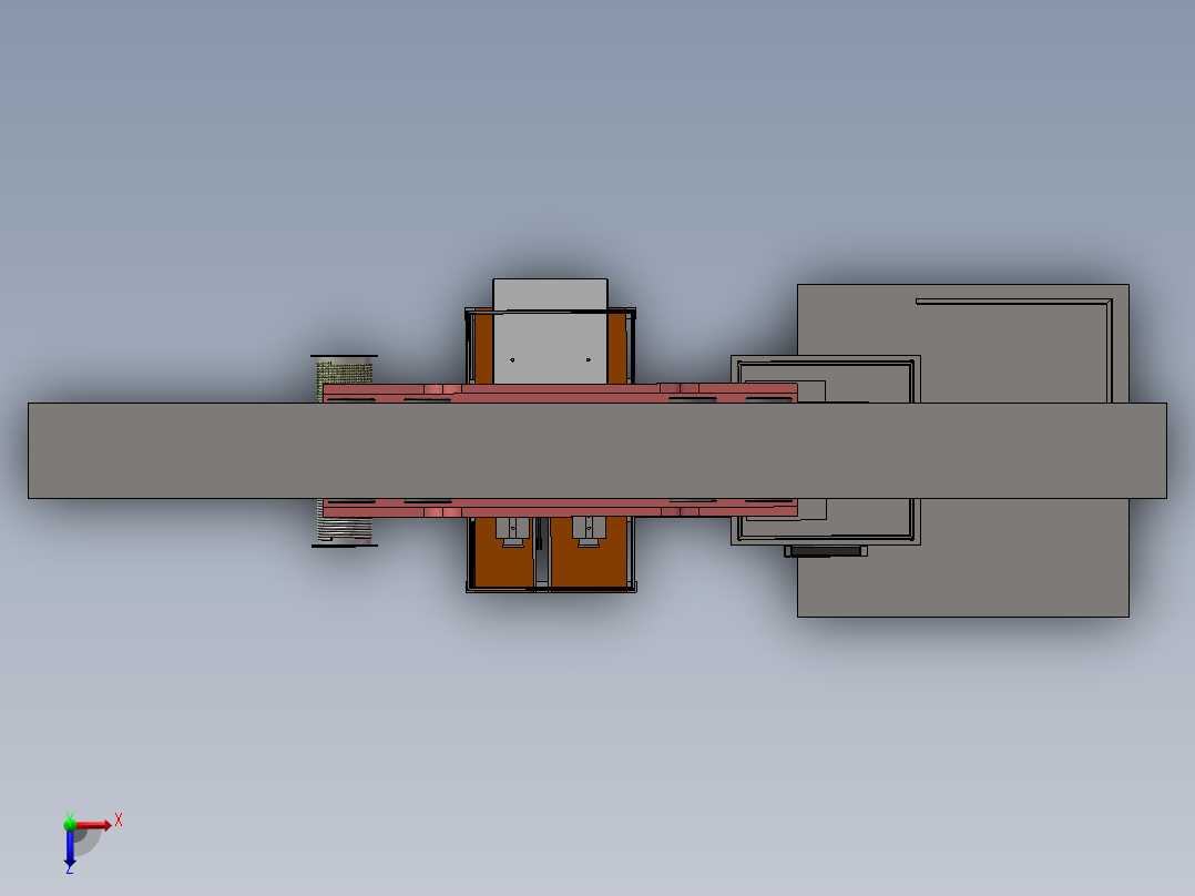 双立柱堆垛机SW+CAD（兼职私域）俯视图
