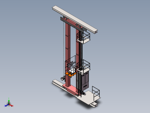 双立柱堆垛机SW+CAD（兼职私域）正等轴测缩略图
