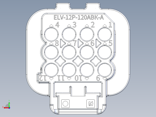 连接器ELV-12P-120ABK-A后视缩略图