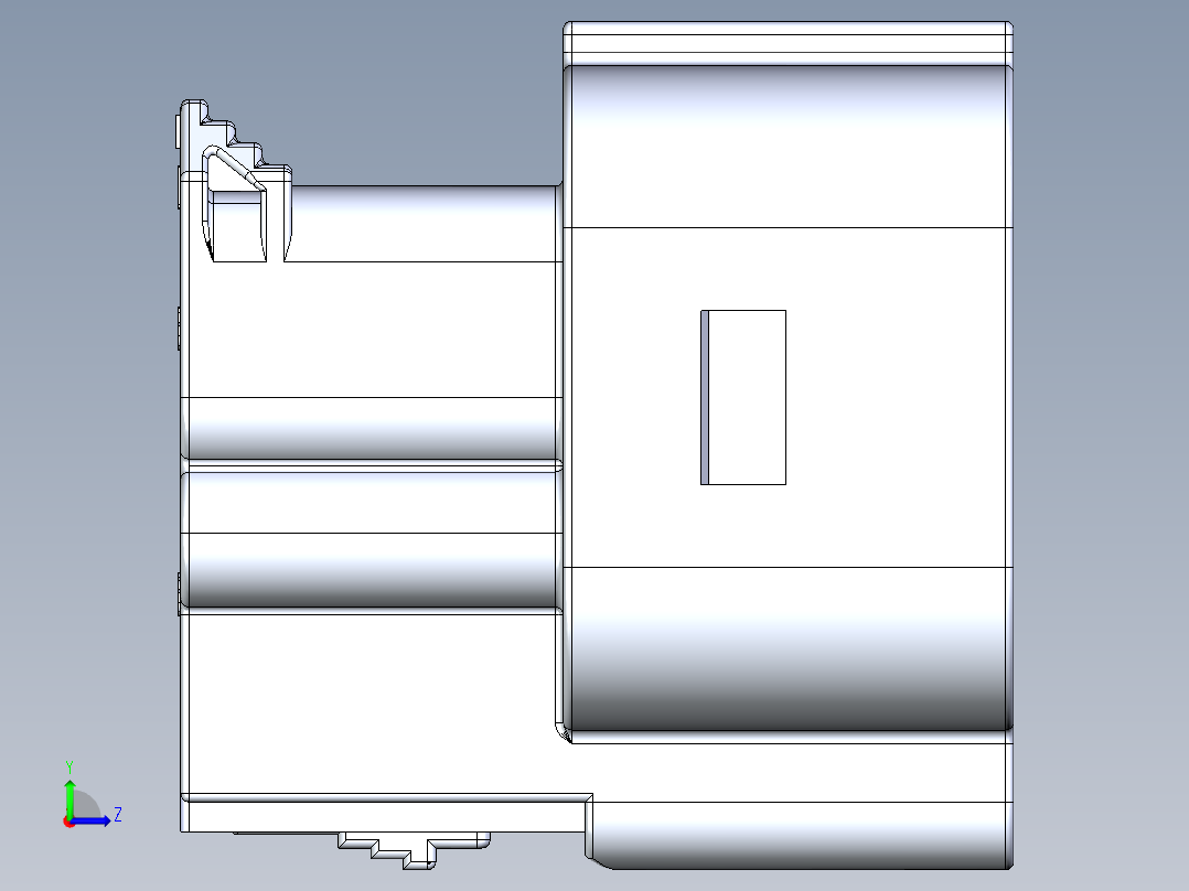 连接器ELV-12P-120ABK-A左视图