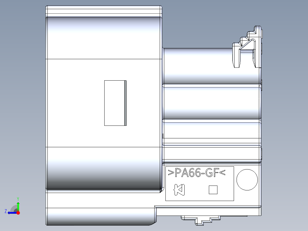 连接器ELV-12P-120ABK-A右视图