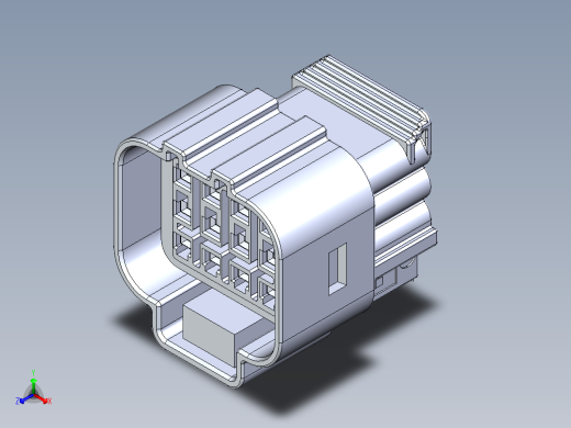 连接器ELV-12P-120ABK-A正等轴测缩略图