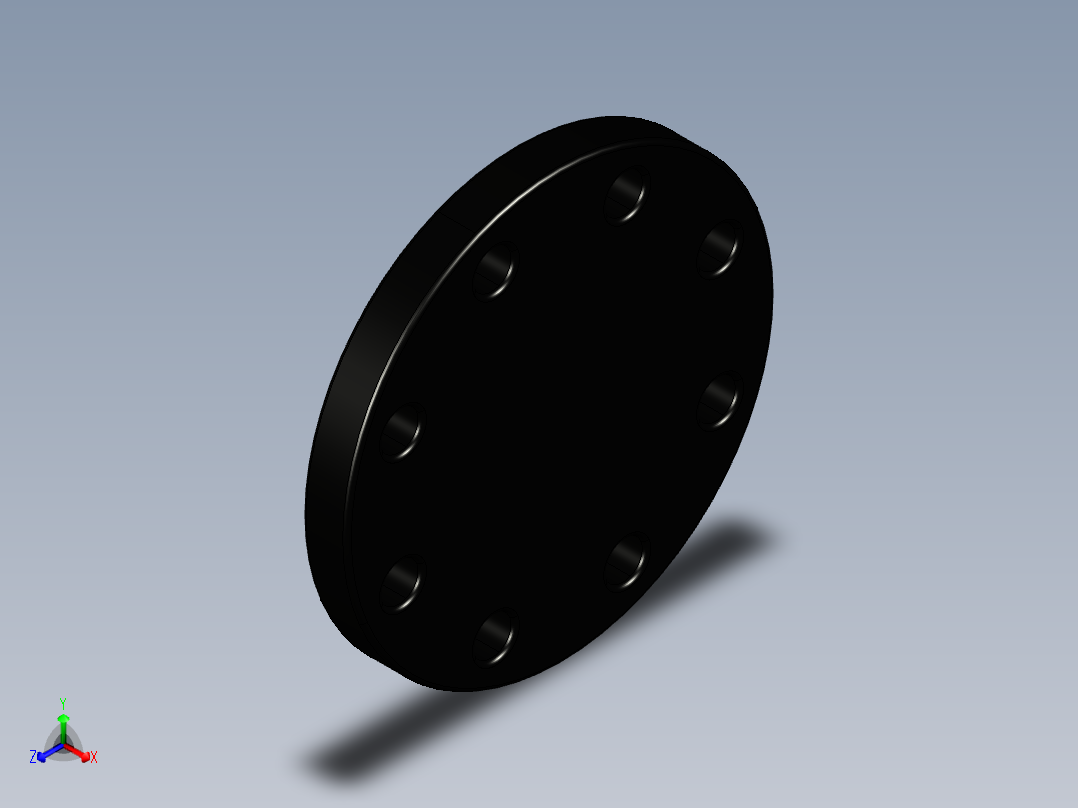 21ODBC 钢芯盲法兰，聚丙烯玻璃钢涂层，根据EN ISO DIN钻井：PN 10 16正等轴测图