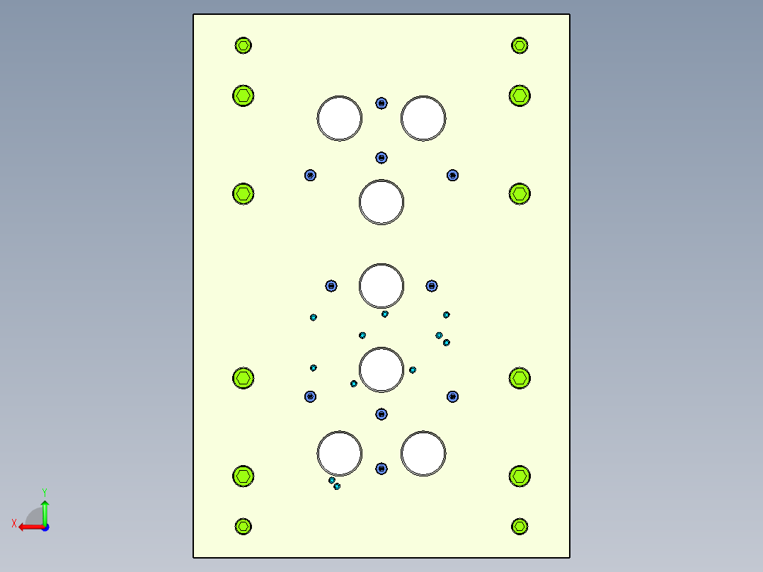 吹风机上下壳模具后视图