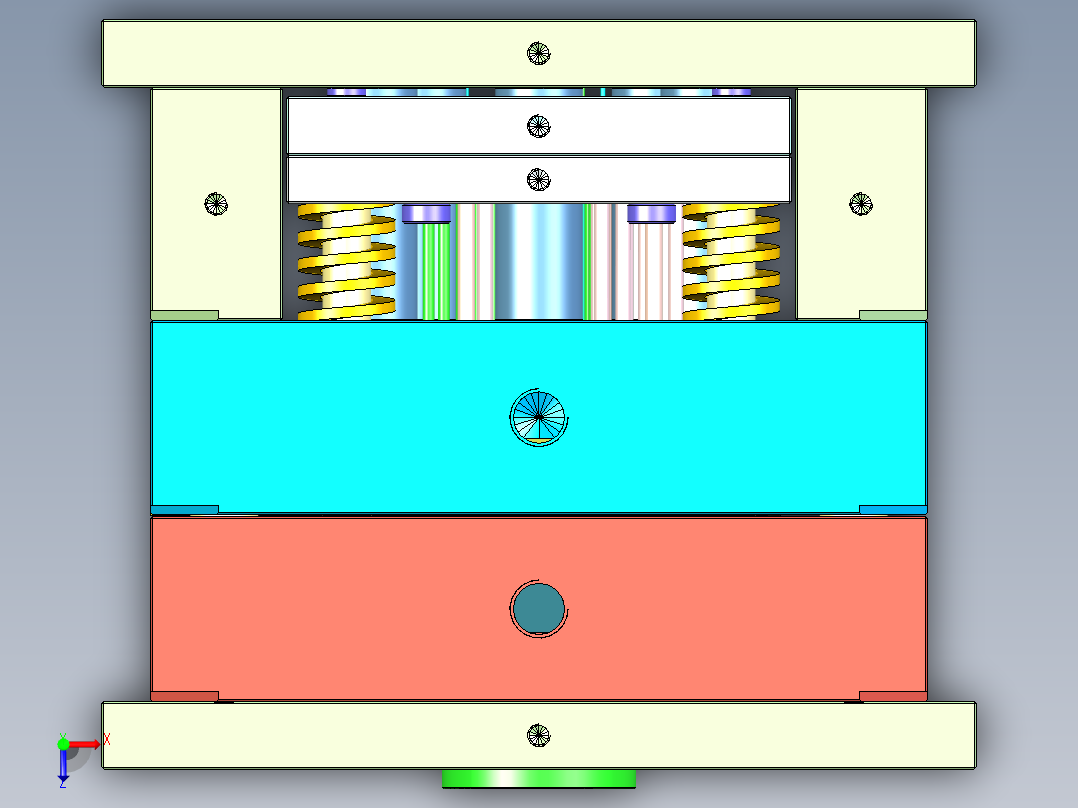 吹风机上下壳模具俯视图