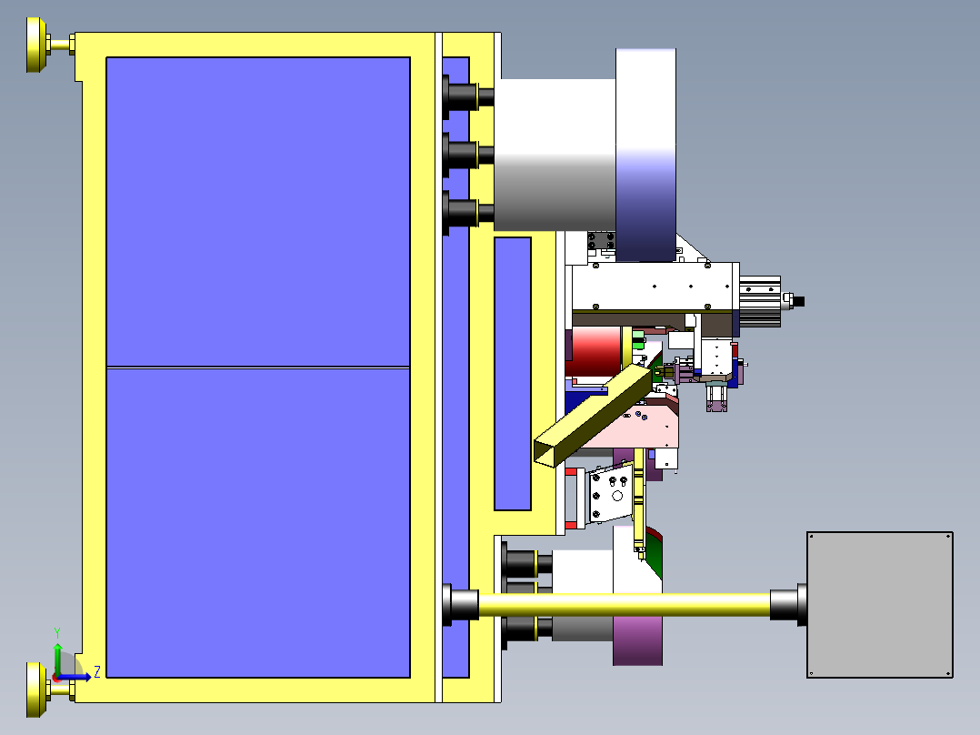 自动入脚打叉机sw20可编辑左视图