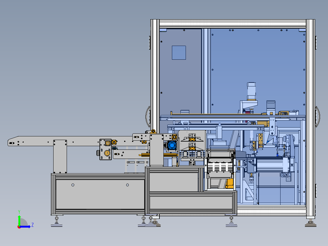 平面口罩自封袋包装机sw22可编辑左视图