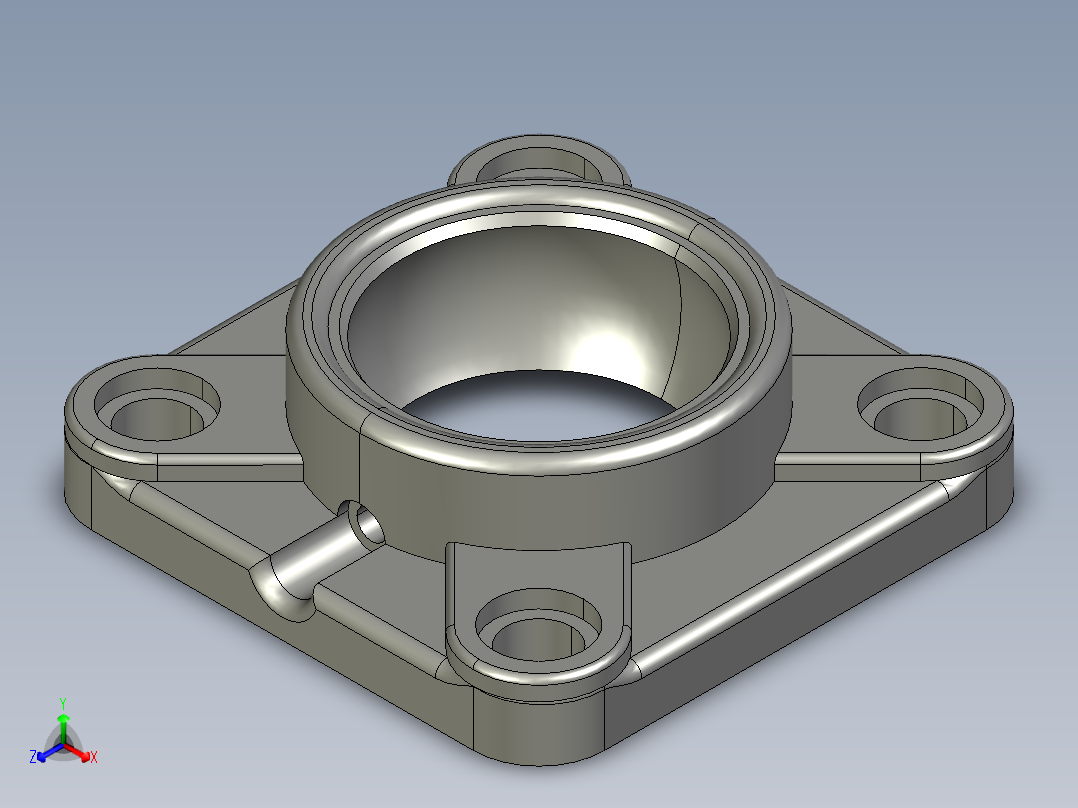 轴承座正等轴测图