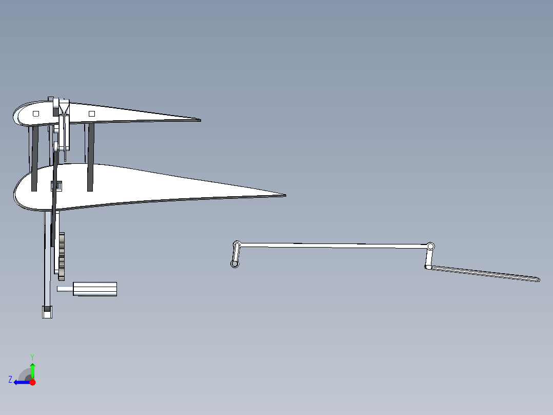 B2004124-鸟类拍打翅膀的机构右视图